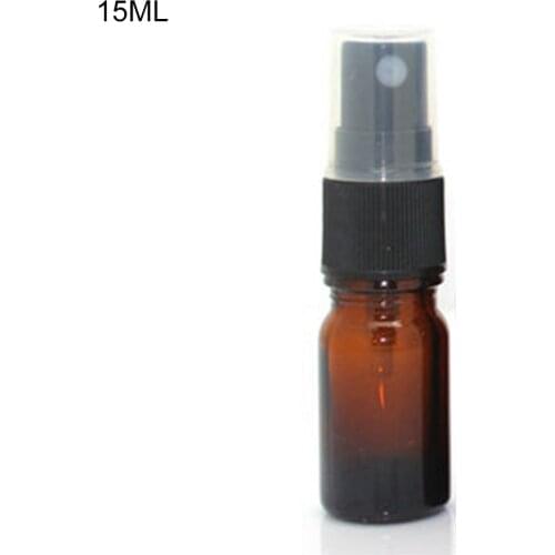 New Hot 5-100ML Portable Empty Amber Glass Bottles Essential Oil Bottles Mist Container Travel Refillable Bottle Transparent Bro