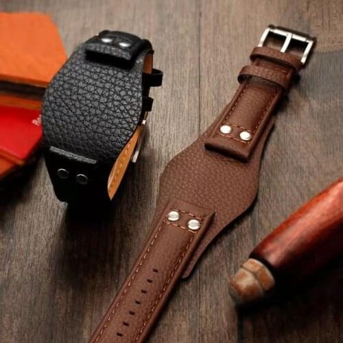 For Fit fossil FS5088 FS4656 BQ1718 FS4616 4617 JR1401 1437 FTW1163 watch band leather belt 22 24mm with tray strap