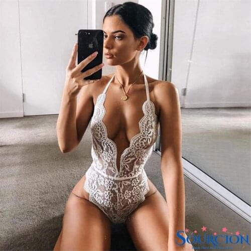 Sourcion Sexy Lace Lingerie Sexy Hot Erotic Costumes Womens Transparent Sex Underwear Nightwear Female Temptation Sex Clothes