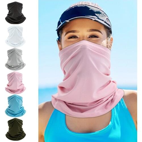 Sport Cycling Solid Color Face Cover Riding Sunscreen Scarf Outdoor Bandana Windproof Sunscreen Headscarf Scarf Outdoor Climbing