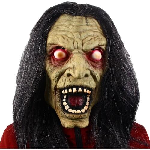 Scary Witch Mask Halloween Cosplay Prank Headgear Haunted House Dress Up Horror Props