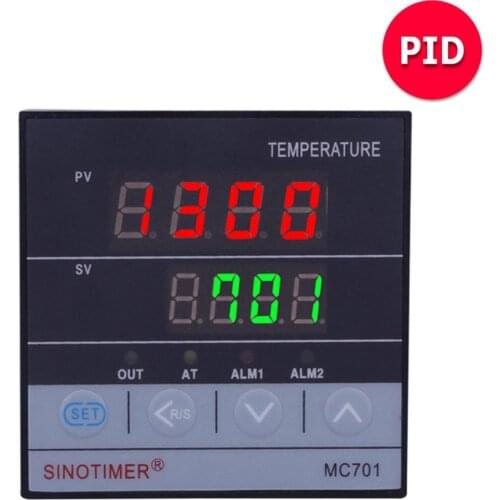 Universal Temperature Controller Input PT100 K Thermocouple Digital PID SSR Relay Output Heat With Alarm Fahrenheit Short Shell