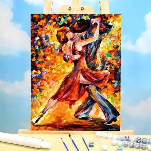 In The Rhythm Tango DIY Painting By Numbers Complete Kit Oil Paints 50*70 Painting On Canvas New Design For Kids Wholesale