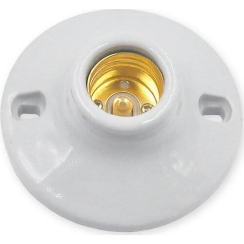 2pcs Lamp Holder Lamp E27 Copper Screw Ceramic Bulb Base Flat Mouth 250V4A High Power Lighting Base