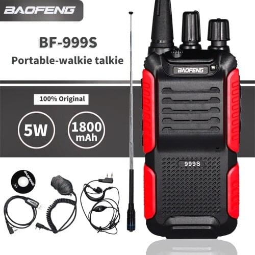 2020 Baofeng BF-999S Two Way Radio 5W BF 999S Walkie Talkie Portable CB Ham Radio UHF FM Transceiver Comunicador Upgrade BF888S