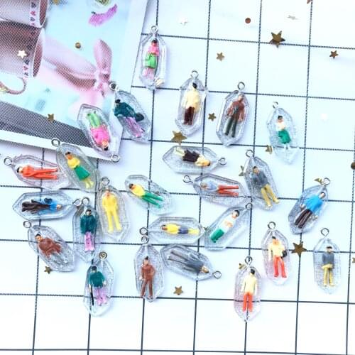 30*18mm Plastic Urban SIMS charms necklace pendant keychain charms for Christmas DIY decoration