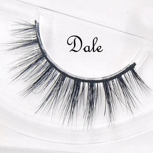 3D Mink Lashes Eyelash Extension 100% Handmade Thick Volume Long soft natural False upperLash Makeup Giltter Packing 1 Pair-Dale