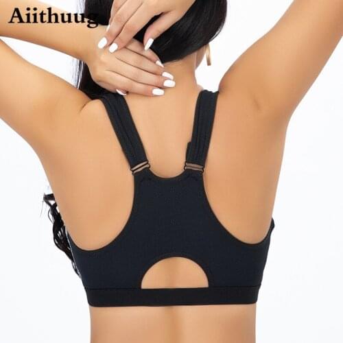 Aiithuug Women Sports Bra Push Up Crop Top Female Fitness Gym Bra Breathable Top Sexy Running Yoga Bra Athletic Sportswear