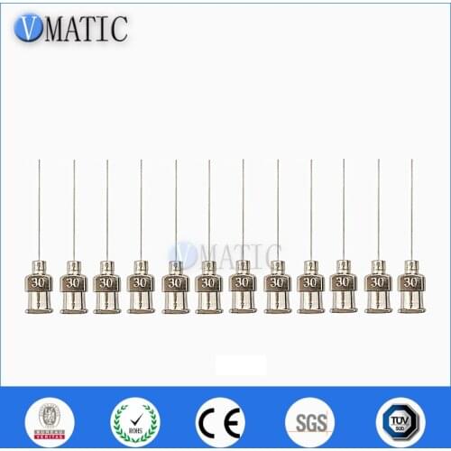 Free Shipping 12Pcs 1 Inch Tip Length 30G Blunt Stainless Steel Dispensing Needles Syringe Needle Tips Glue Dispensing Needle