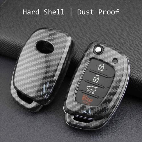 Carbon Fiber Key Case Fob Bag Holder ABS Hard Shell Cover Parts Automotive Interior Supplies Drop Shipping Car Essentials