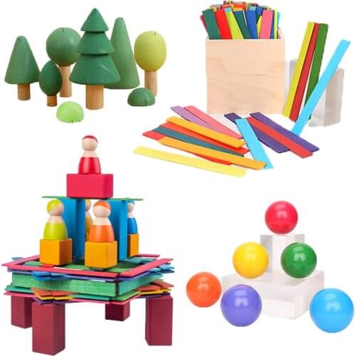 Wooden Rainbow Blocks Da Vinci Bridge Grimms Balls Rainbow Stackers Baby Stacking Game Wood Rainbow Stackers for Kids Montessori