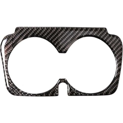 For Mercedes Benz W205 C Class C180 C200 C300 GLC Accessories Carbon Fiber Car Interior Cup Holder Frame Trim Stickers