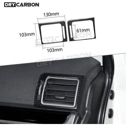 For Subaru Forester 2016-2018 Car Interior Trim Dashboard Air Conditioner Outlet Vent Carbon Fiber Cover Frame Stickers