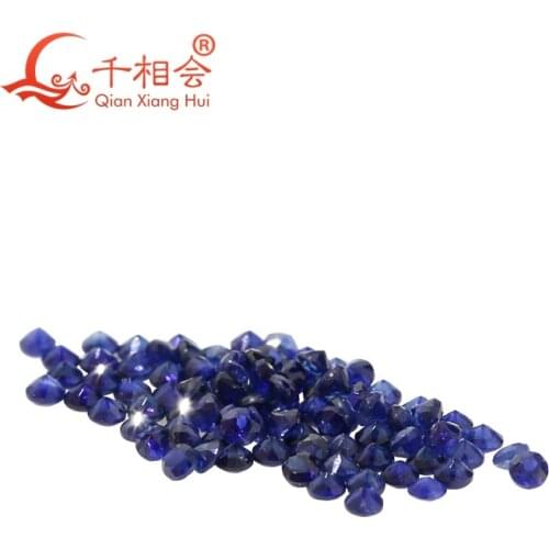 0.5ct per bag 0.8-2MM Round shape Natural blue sapphire Stones DIY Decoration Jewelry Accessories Wholesale Loose Gemstone