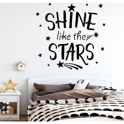 Hot shine like the stars Wall Art Decal Wall Art Sticker Murals For Kids Rooms Diy Home Decoration Vinyl Art Decal