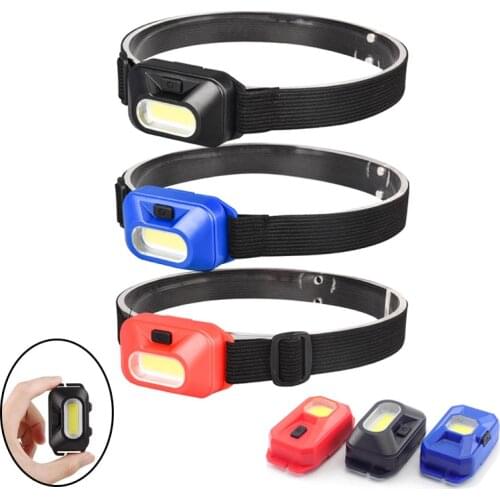 Mini COB LED Headlamp Head Light Lamp Torch Lantern 3xAAA Battery 3-modes Headlight frontal flashlight hoofdlamp outdoor