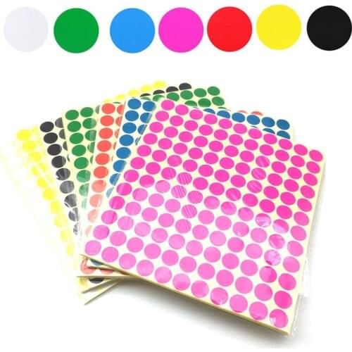 408/260/165/132/70/40 Pcs/Sheet Colorful Empty Paper Sticker for Essential Oil Bottle Cap Lid Label Blank Round Circles Stickers