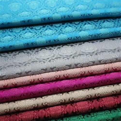 NEW41 Red/Blue/Green/Gray Flower Embroidery Chinese Style Jacquard Brocade Fabrics For Dress/Decoration DIY Sewing Materials