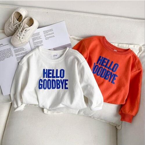 2021 new girls boys sweatshirt autumn cotton full sleeve fashion kids sweatshirt 1-7 years WU956