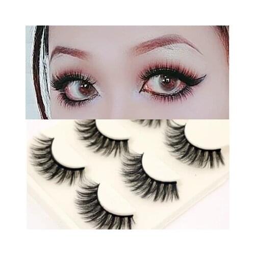New Fake Eye Lashes High quality Mink lashes Strip Lashes 3 pair/lot thick false eyelashes mink eye lashes extensions wholesale