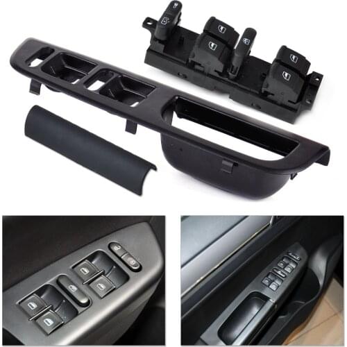 Beler Master Window Switch + Panel Bezel + Handle Trim Cover for VW Jetta Golf Bora MK4 Passat B5 1J4959857 3B0867175 3B1867171E