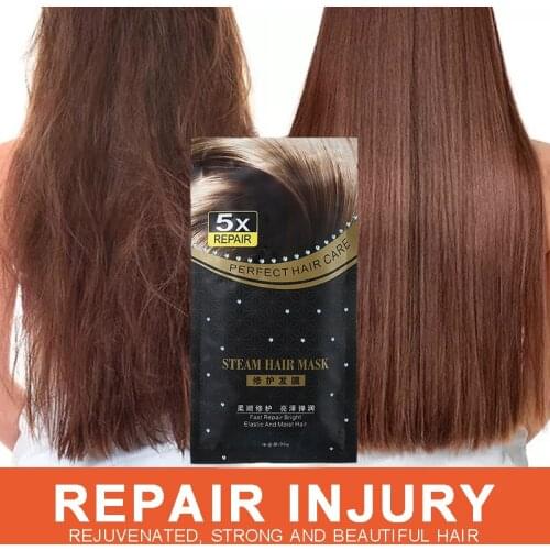 Steam Hair Mask Automatic Heating Damaged Hair Repairing Keratin Treatment Hair Coarse Repair Smoothing Moisturizing Oil