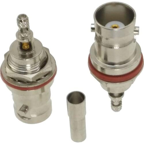 Connector BNC female jack bulkhead crimp RG174 RG316 LMR100 cable waterproof