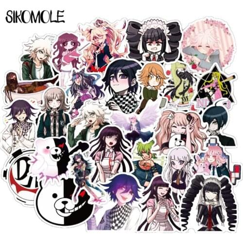 50PCS Danganronpa: Trigger Happy Havoc Anime Sticker For Luggage Laptop Skateboard Bicycle Pegatinas Toy Decals Stickers F4