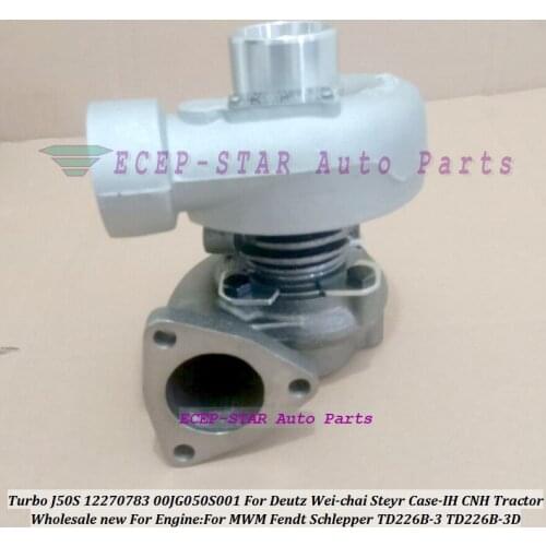 Turbo J50S 12270783 00JG050S001 For Deutz Wei-chai For Steyr For Case-IH CNH Tractor For MWM Fendt Schlepper TD226B-3 TD226B-3D