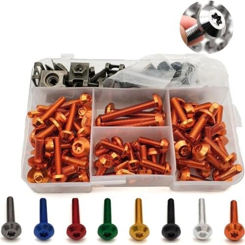 Universal Motorcycle Body Fairing Bolt Kit Fasteners Clip Screws Set For Honda NC700 S X VTX1300 CB R650F 650F VF VFR 750 800