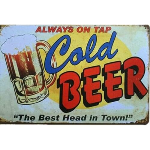 Vintage Beer Sheet Metal Tin Signs Retro Wall Plaque Club Pub Bar Poster Decor Metal Painting Tin Sign Wall Decor Board