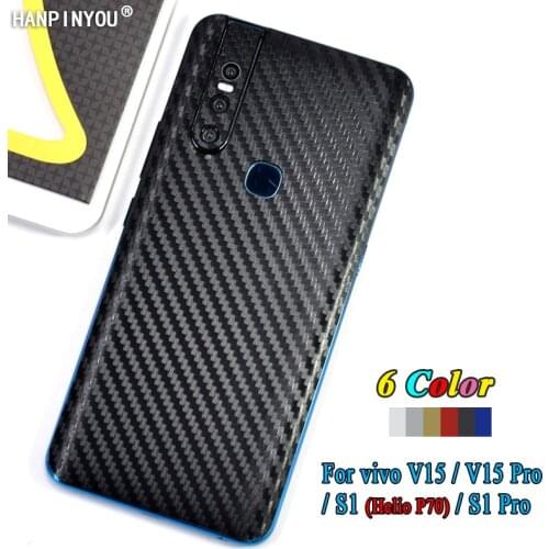 For vivo V15 / V15 Pro / S1 (China) / S1 Pro (China) Rear Cover Back Decal Skin 3D Carbon Fiber Phone Protective Sticker Film