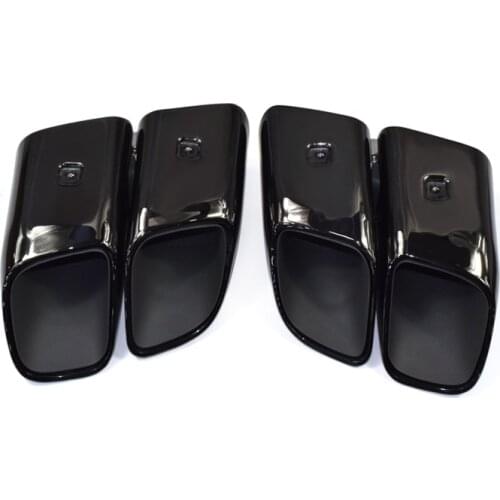 1 pair stainless steel exhaust pipe for Porsche Macan mufflers in 2019-2020 turbo exhaust tip car exhaust tip black silver tip