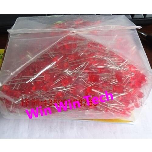 1000PCS Long legs | pack 5mm LED bright red LED