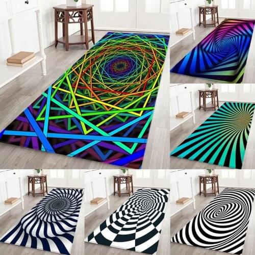 3D Illusion Pattern Door Mat Kitchen Non-slip Floor Mats Bathroom Area Rug Bedroom Carpet Area Rug Floor Rug