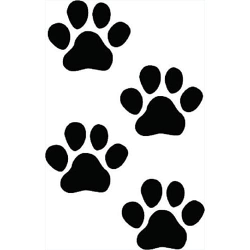 4pcs per set Car Stylish Bear Paw Animal Footprints Truck Decor Sticker For VW polo Santana Gran Jetta Golf Touareg Passat