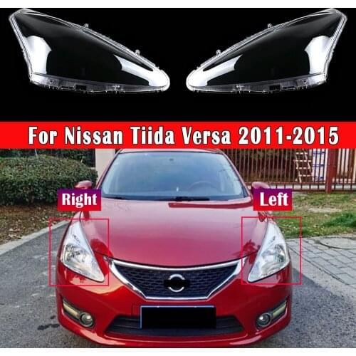 Car Headlight Lens For Nissan Tiida Versa 2011 2012 2013 2014 2015 Car Headlamp Cover Replacement Auto Shell Cover