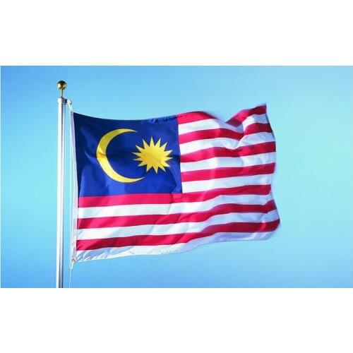 Free shipping xvggdg NEW Malaysia Flag 3ft x 5ft Hanging Malaysian Flag Polyester standard Flag Banner