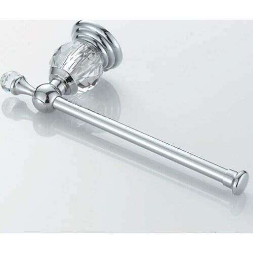 Gold Silver Polished Toilet Paper Holder Zinc alloy Bathroom Roll Paper Accessory Wall Mount Crystal Toilet Tissue Paper Holder