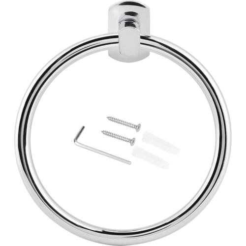 Towel Holder Round Wall-Mounted Towel Rack Bathroom Accessories Stainless Steel