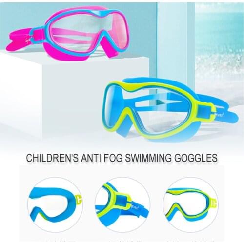 Kids Swimming Goggle with Large Version Design UV Protection Non-Leak Anti-Fog Comfortable to Wear Durable for Summer A7