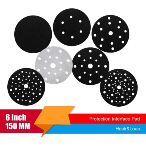 6 Inch 150 MM Multi-Hole Interface Pad Protection Disc Power Tool for Sander Sanding Pad Polishing & Grinding - Hook and Loop