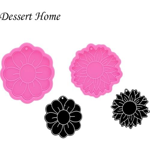 DY0198 DIY Shiny Glossy Daisy Flower Mold, Epoxy Resin Molds, Silicone Mould, SUNFLOWER for epoxy resin jewellery making