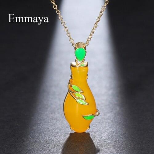 Emmaya Classic Style Yellow Delicate Necklace For Female Fashion Jewelry With Elegant Pattern Party Attractive Ornament
