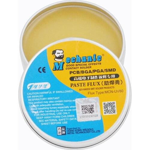 MCN-UV80 No-Clean 50g Paste Flux Soldering Tin BGA Solder Flux Electric Soldering Iron Welding Fluxes For PCB BGA PGA SMD