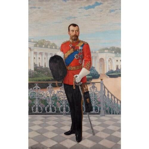 HOT SALE # home office art Russia Emperor Nicholas II Nikolai II portrait PRINT painting ON CANVAS -free shipping cost