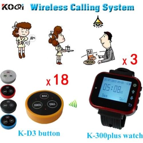 Alarm Pager Call Buttons Wireless Calling System Watch and Bells DHL Free Shipping