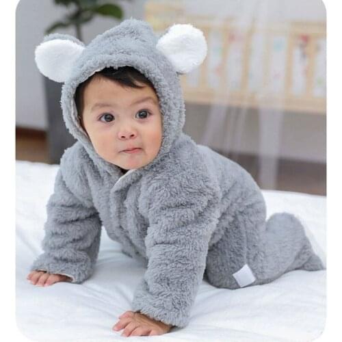 Baby Girl Clothes Autumn Winter Toddler Boy Girls Rompers One Pieces NewBorn Kids Cotton Warm Jumpsuit Infant Children Costume