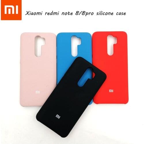Original xiaomi redmi note 8 pro case cover liquid silicone back cover redmi note8 note8 pro Soft Finish Back Protective shell