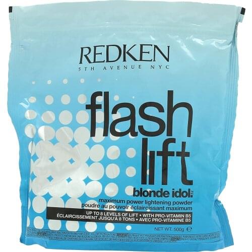 The flash bleach powder lift bonder inside REDKEN allows you to get up to 8 shades of illuminations